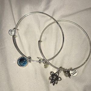 Alex and Ani Aquamarine (March) and Sunflower SET